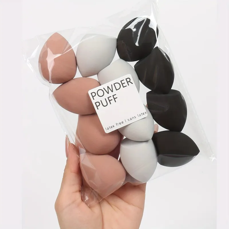 12 piraso latex free hydrophilic polyurethane beauty sponge set multi-color makeup mixing sponge na angkop para sa likido at cream