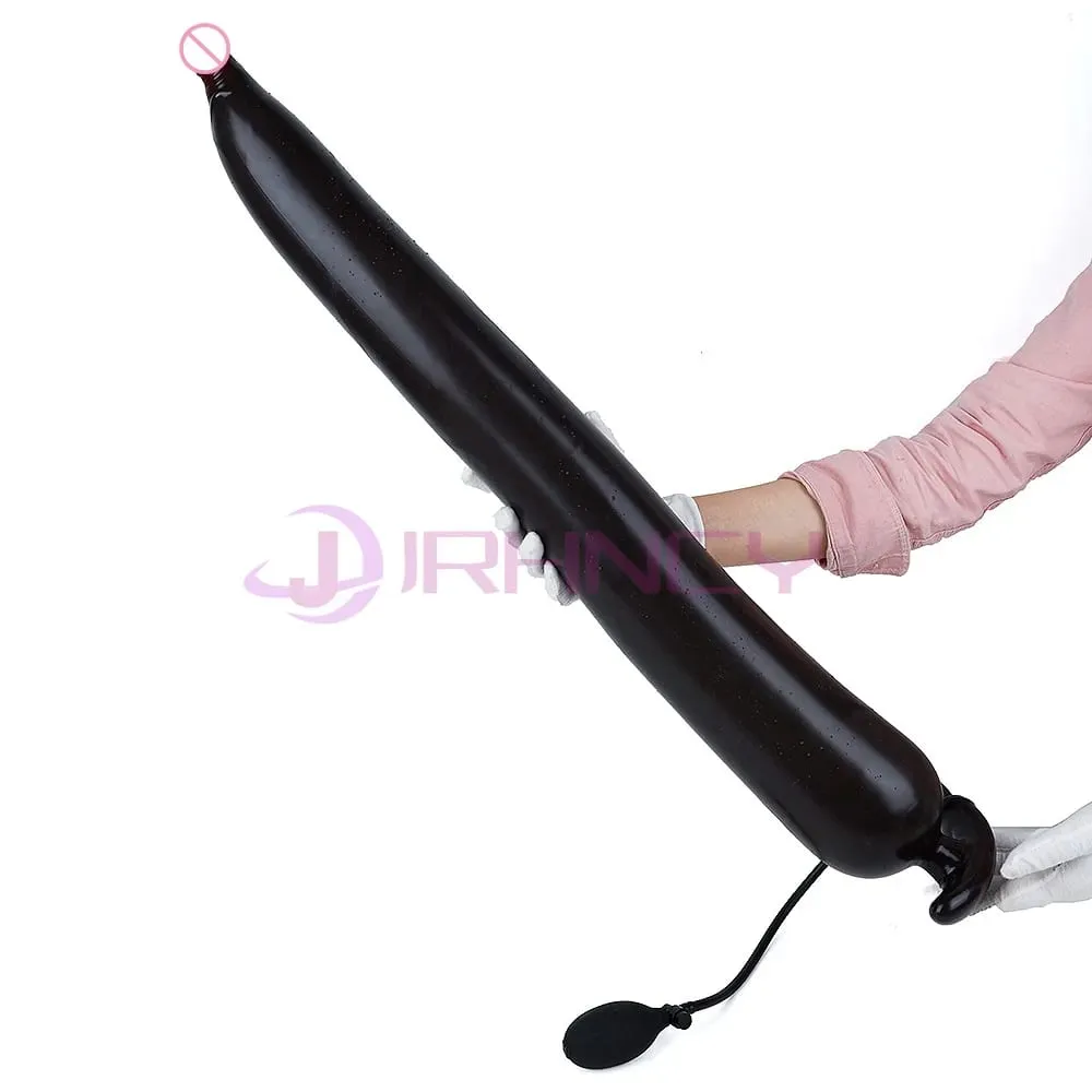 Super Long 100cm Inflatable Anal Dildos Liquid Silicone Huge Butt Plug in-depth Rectal Dilation Prostate Massage BDSM Sex Toys — image 4
