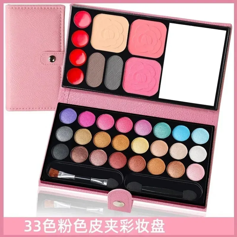 Eye Shadow Powder Blush Lipstick Lasting Cosmetics Σετ μακιγιάζ με καθρέφτες για αρχάριους ταξιδιωτικούς φορητές παλέτες 33 χρωμάτων