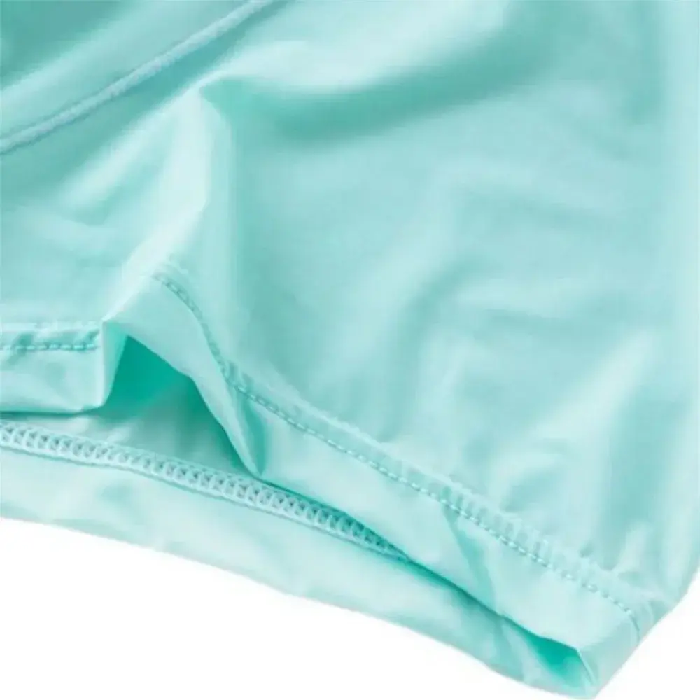 Boxers transparentes homens de seda gelo secagem rápida troncos masculinos verão sem costura roupa interior ultra-fino plus size shorts
