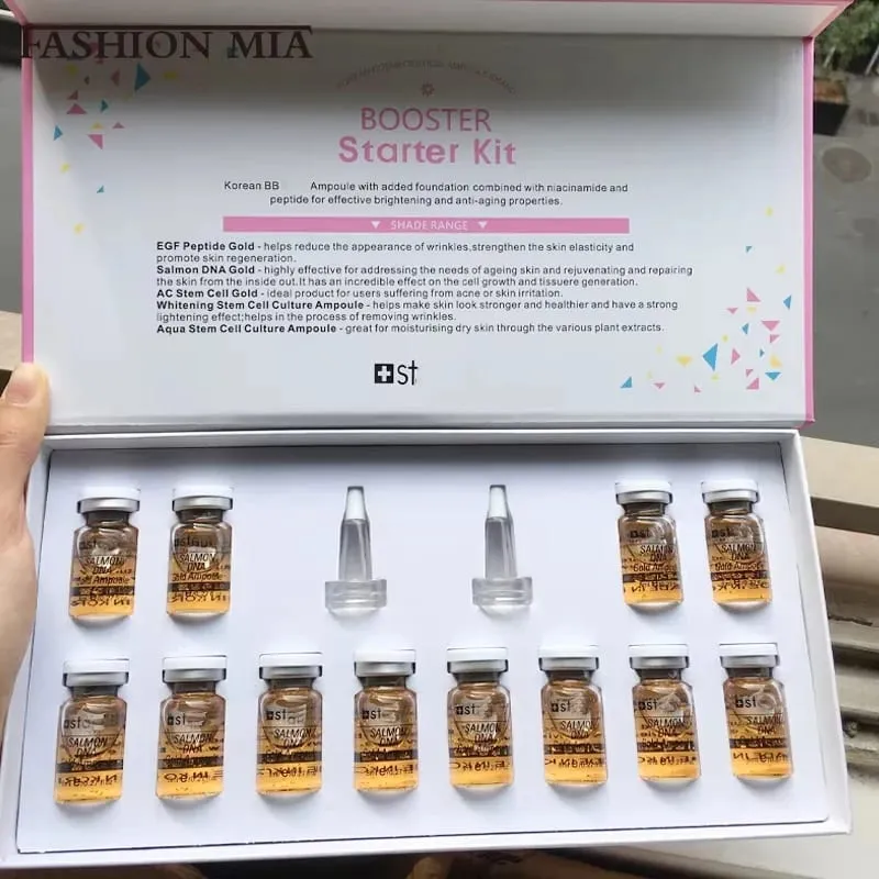 קוריאה 8 מ"ל BB Cream ערכת התחלה למתחילים Niacinamide/Peptide סלמון DNA Essence לחות טיפוח עור הפנים