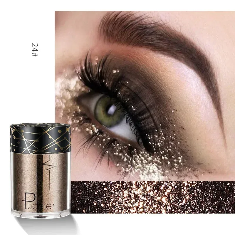 Νέα Glitter Eye Shadow Professional Makeup Monochrome Shining Eyeshadow Sequins Universal Party Cosmetic