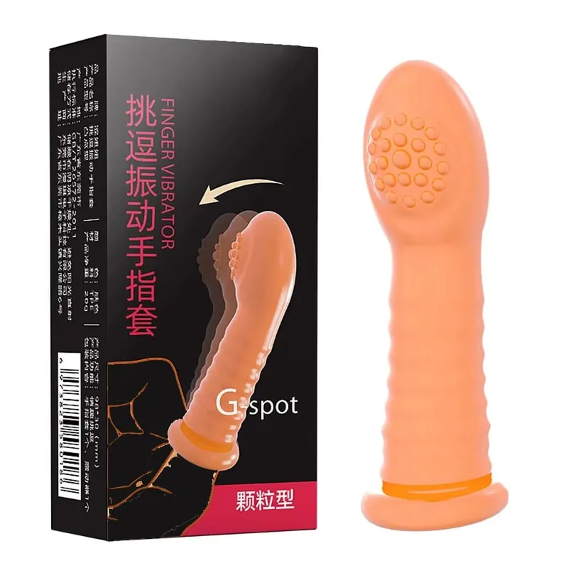 Finger Vibrators Orgasm G Spot Clitoris Vaginal Massage Stimulator Masturbator Erotic Vibrating Finger Sleeve Sex Toy For Women
