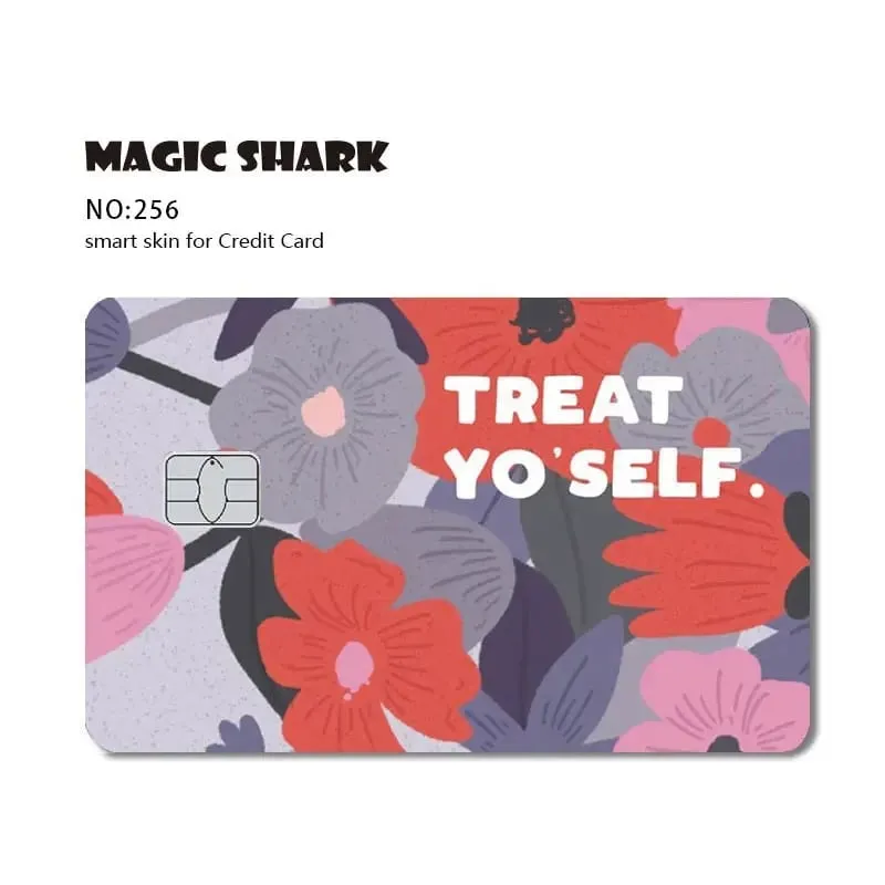 Magic Shark Dog Meme Hunter Stanks 3M מט PVC קדמי מדבקה כיסוי עור לכרטיס אשראי בנקאי