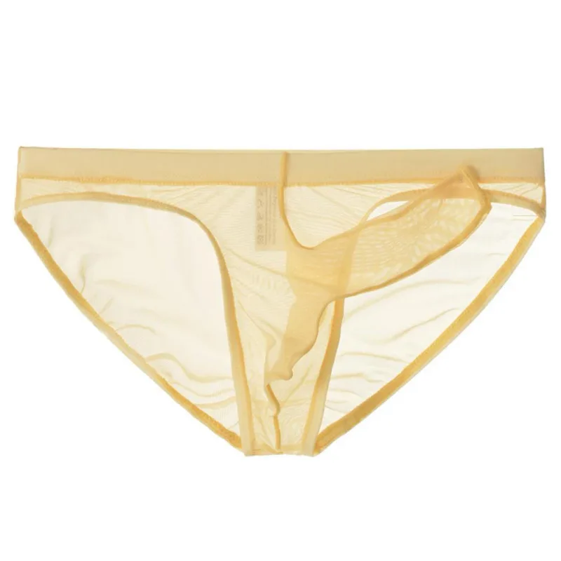 Herenondergoed Mesh Transparante Olifantneusslip Dunne lichtgewicht sneldrogende ademende onderbroek met lage taille