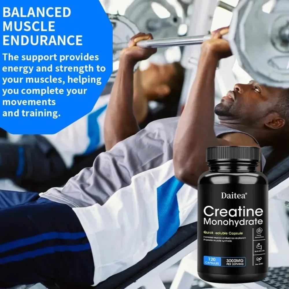 Creatine Monohydrate - Improves Performance Muscle Growth and Recovery