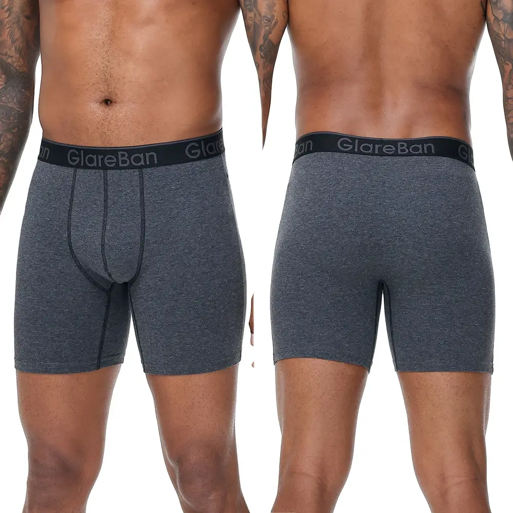 5 pz Set Mid-Lungo Casuale Boxer di Cotone Shorts Intimo Uomo Mutande Maschili per Gli Uomini Boxer Scivola Mutandine Morbide Slip di marca
