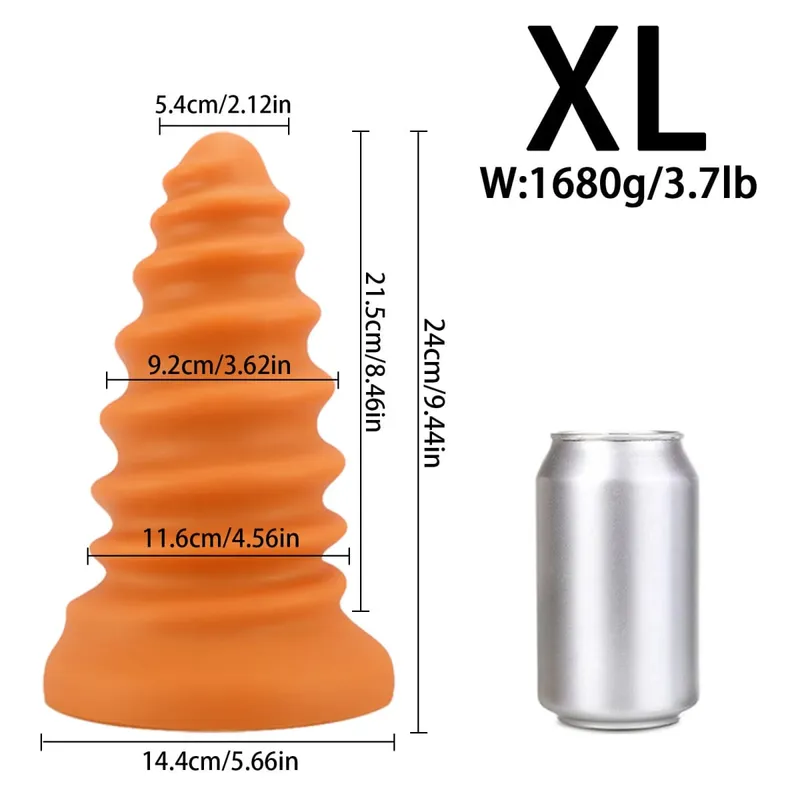 Huge Anal Plug Anal Training Dilator Big Dildo Ass Long Screw Butt Plug Large Gay Sex Toy for Women Men Prostate Massage 18