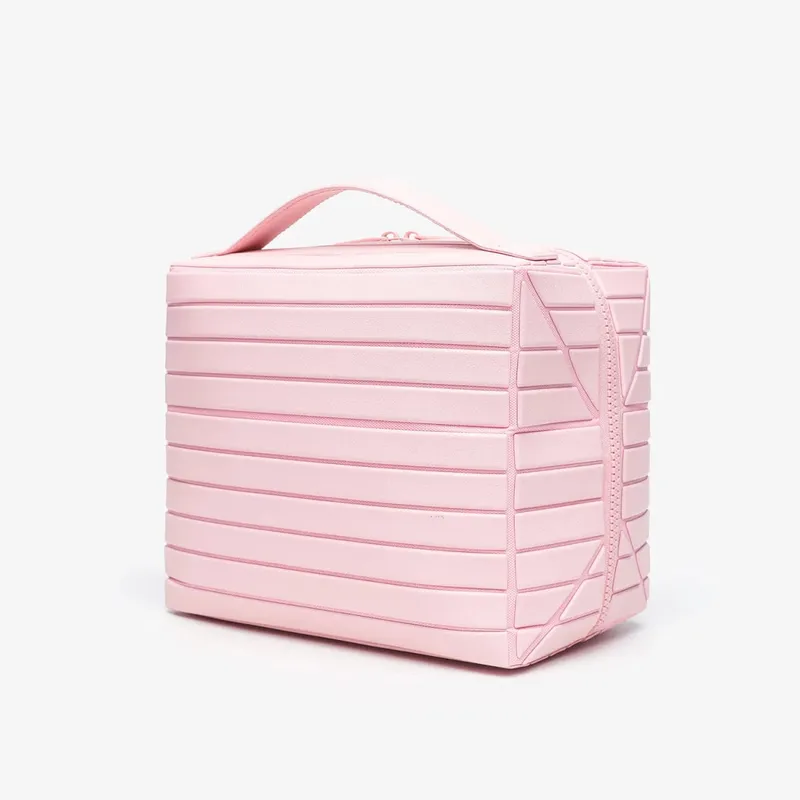 Tas Rias Perjalanan Lipat Bawah Tas Perlengkapan Mandi Besar Tahan Air Organizer Kosmetik Gantung dengan Kompartemen Tanpa Tumpah untuk Penggunaan Rias