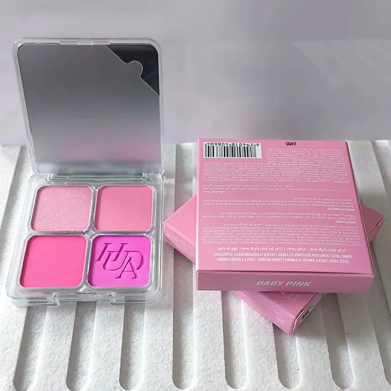 Το δημοφιλές Lip Gloss είναι λείο και εύκολο στην εφαρμογή Ματ αντικολλητικό Cup Powder Is fine and μακράς διαρκείας Μακιγιάζ 4 Color Blusher