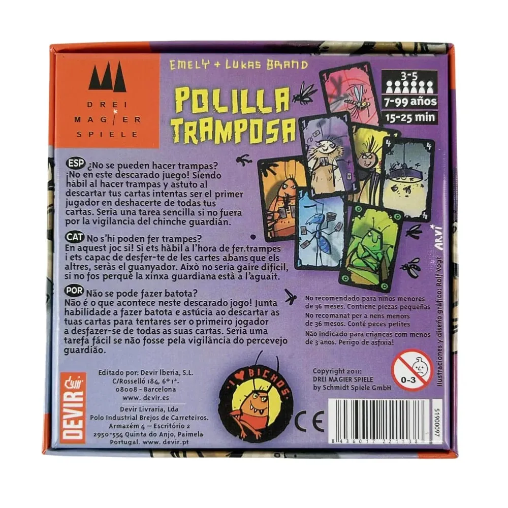 2026 Mogel Motte Polilla Cards Társasjáték Devir-game moly cheate /Royal Xiaoqiang Cheating Moth Cards