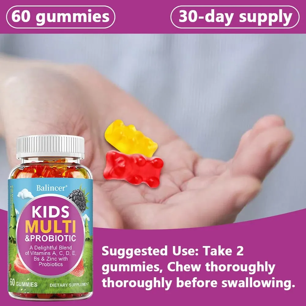 Ang Organic Kids Multivitamin Gummies na may Vitamins A C D E Zinc Probiotics ay Nagtataguyod ng Digestion at Nagpapahusay ng Immunity