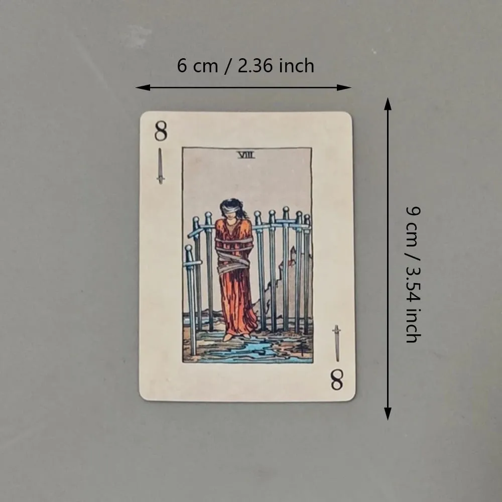 RWS Playing Card Deck: 78-Card Poker Deck Illustrated with RWS Images Combines Tarot and Playing Cards 9*6cm Double-embossed