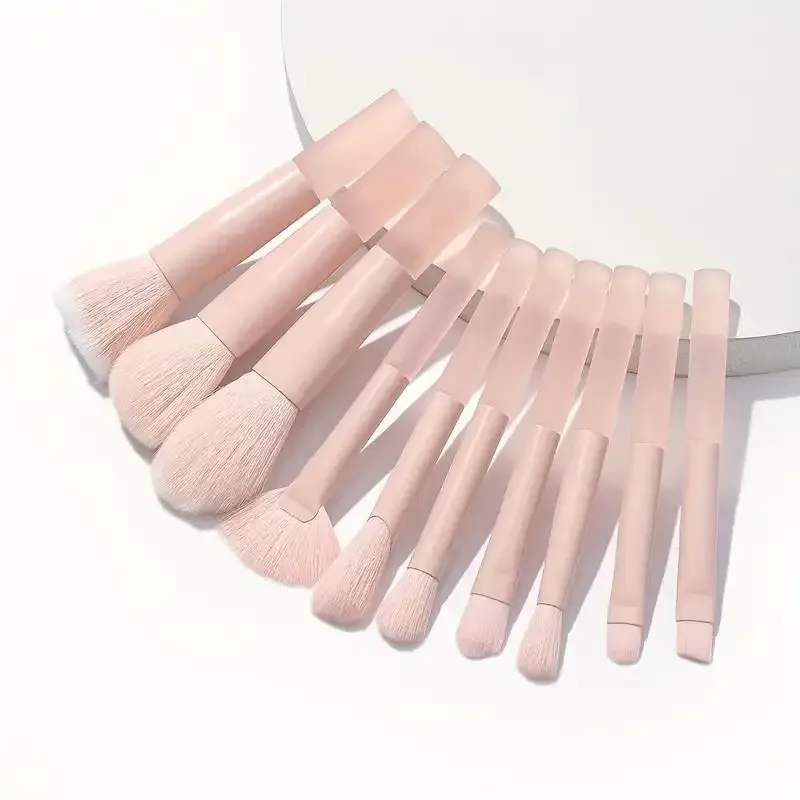 12Pcs Blue Makeup Brushes Set Professional Foundation Powder Blending Blush Concealer Synthetic Fiber Bristles Brush