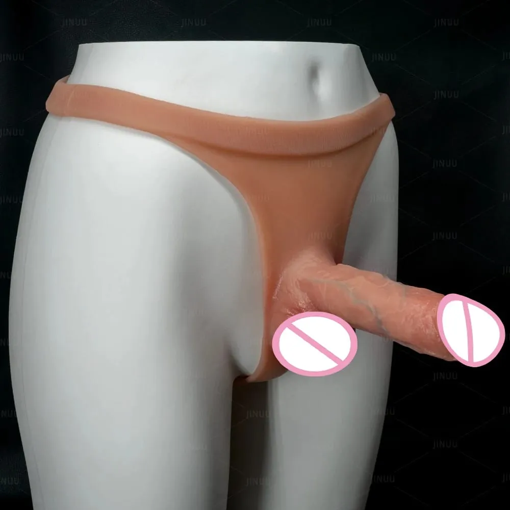 Silicone Strap on Dildo For Lesbian Gay Reusable Solid Penis Dick Skin Feeling Dildo Pants Strapon Penis Sex Toys for Women 18+