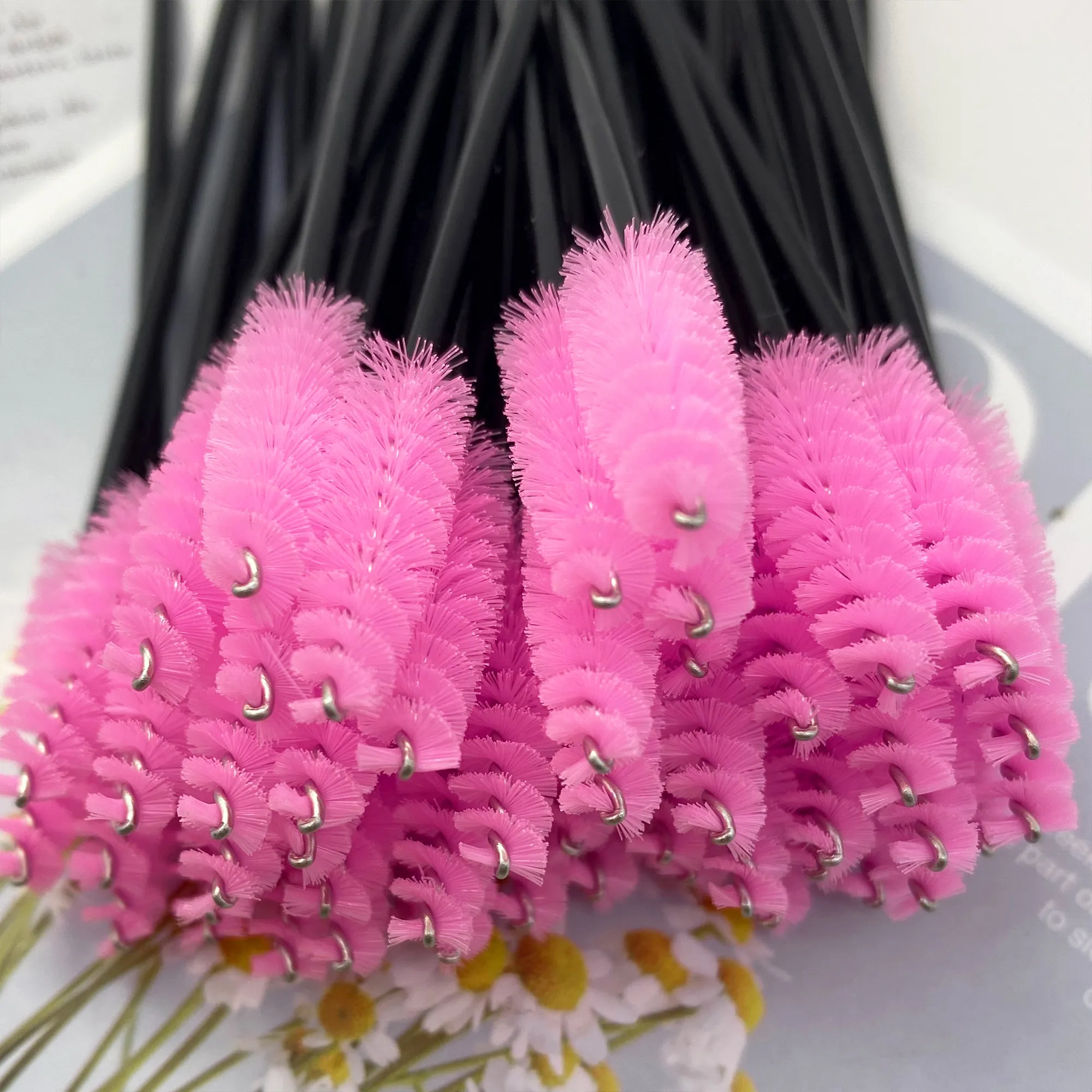 500 τμχ Mascara Wands Βούρτσες Βλεφαρίδων Μίας Χρήσης Eyelash Spoolies Applicator for Eyelash Extension Makeup Tool