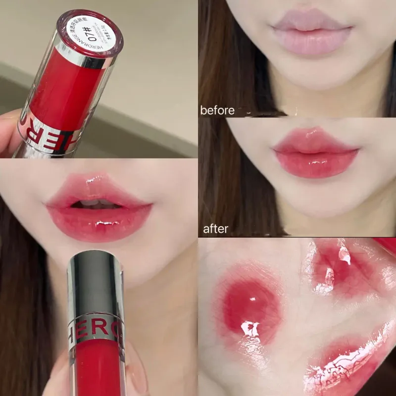 Herorange Clear נושמת Mirror Lip Gloss ברק לחות מים ברק לאורך זמן גלייז שפתיים יומית נוער חוצה גבולות