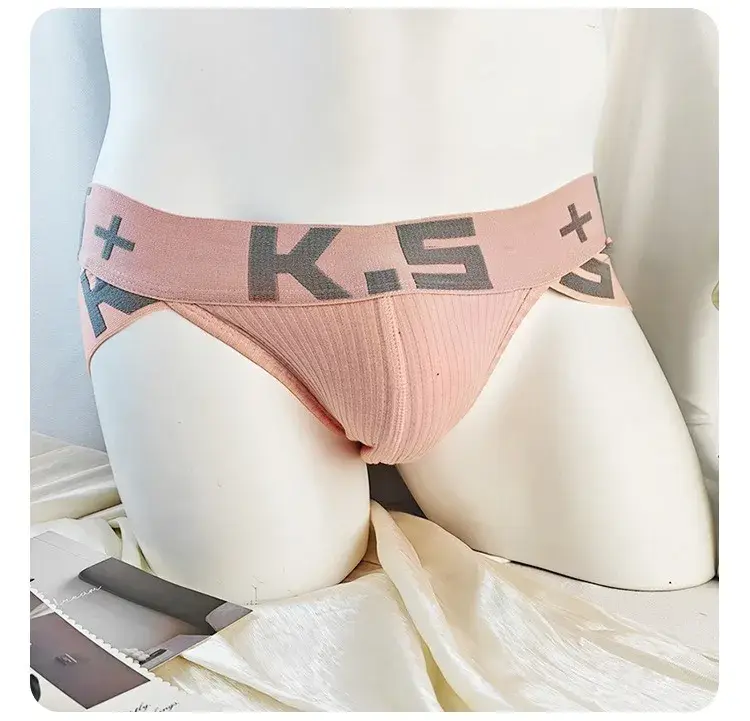 Men's Low Waist Cotton Briefs Breathable Fashion Sport Underwear Slip Homme Comfortable Innerwear