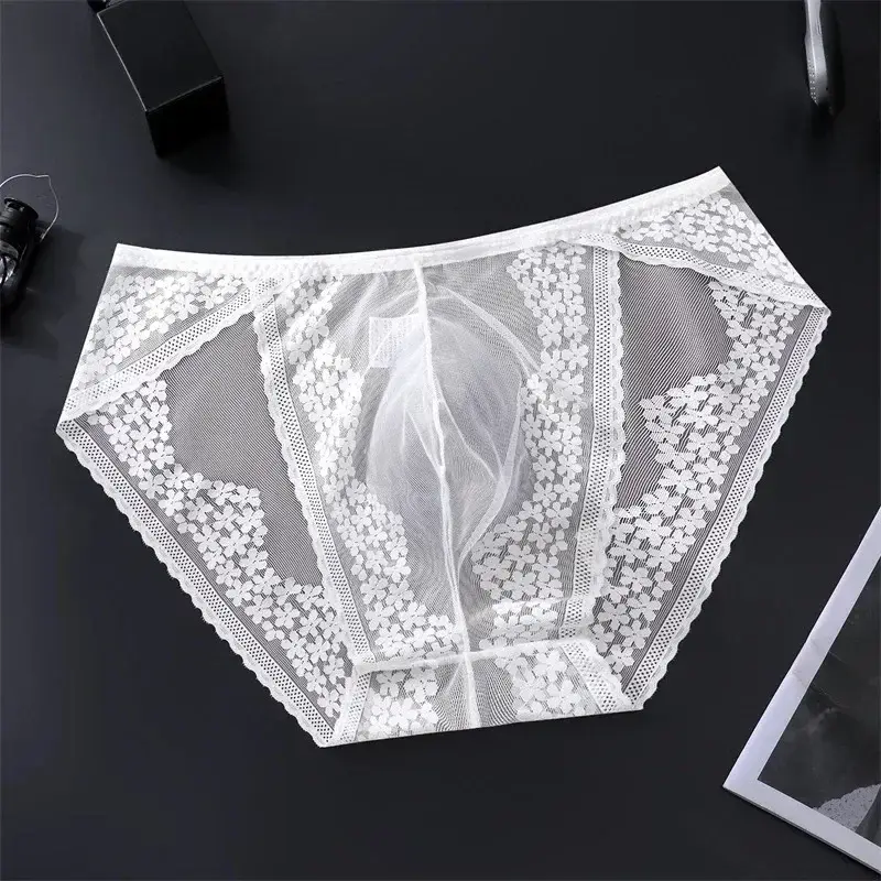 Lace Men's Underwear Ice Silk Calzoncillos Hombre 3D Convex Bag Adults 18 Plus Size Sexy Lingeries for Man Tangas Japonesa New 3256812281031515