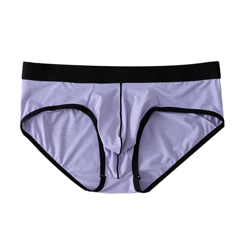 Fashion Mens Underwear Briefs Breathable Mesh Men's Panties Men Brief Bikini Underpants Back Patch Big Pouch Man Trunks D3-11