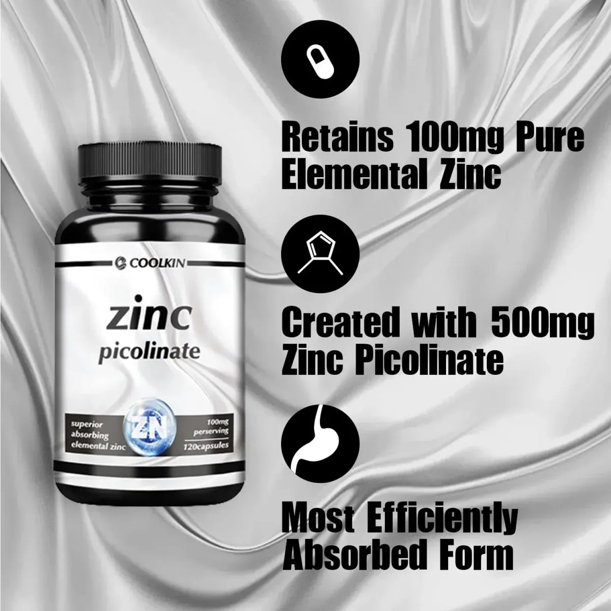 Κάψουλες Picolinate Zinc - Ενισχύει την Ανοσολογική Υποστήριξη Ύπνου & Ενέργειας