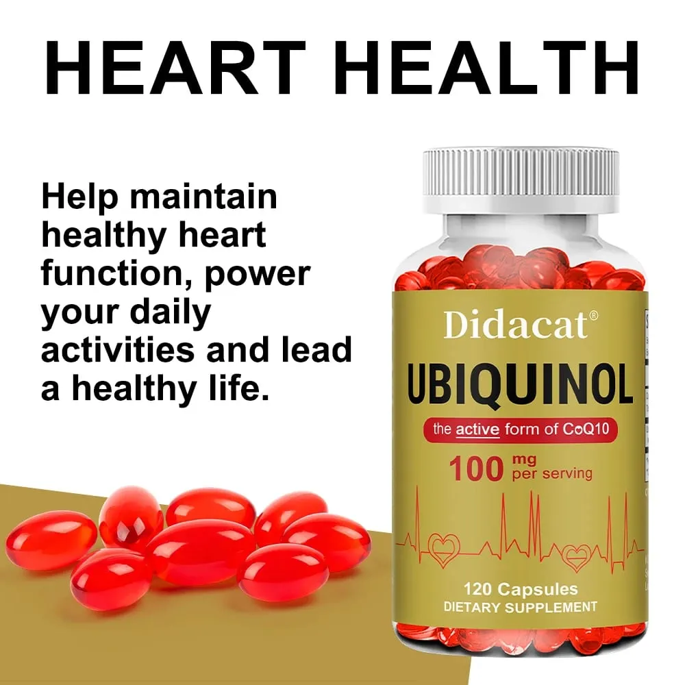 Ubiquinol CoQ10 φυτικές κάψουλες Αντιοξειδωτική υποστήριξη Κοινής κυτταρικής παραγωγής ενέργειας Καρδιά και καρδιαγγειακή υγεία