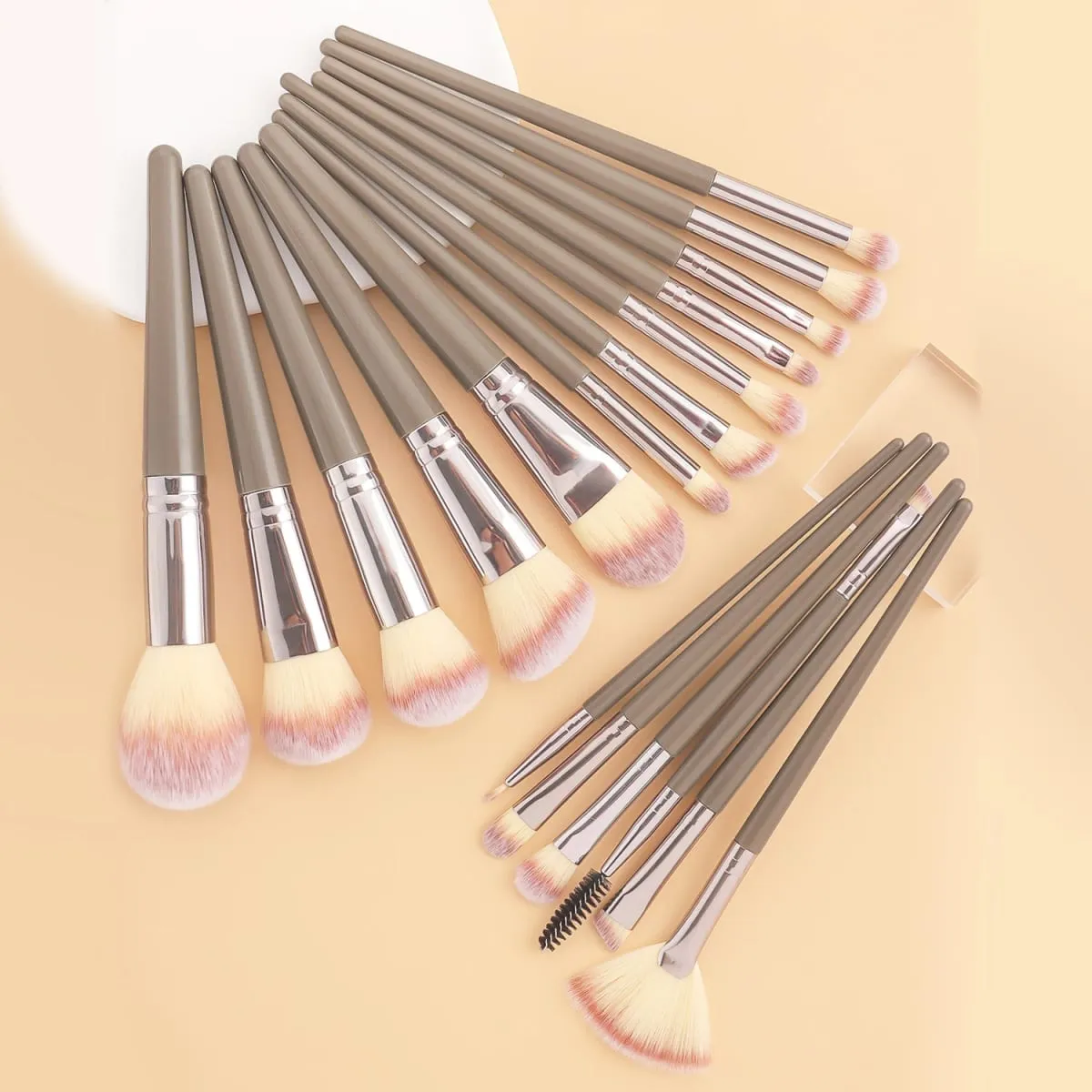 39Pcs Makeup Kit 18Pcs Brushes at Beauty Accessories Soft Bristle Para sa Buong Mukha Home Travel Cosmetic Set