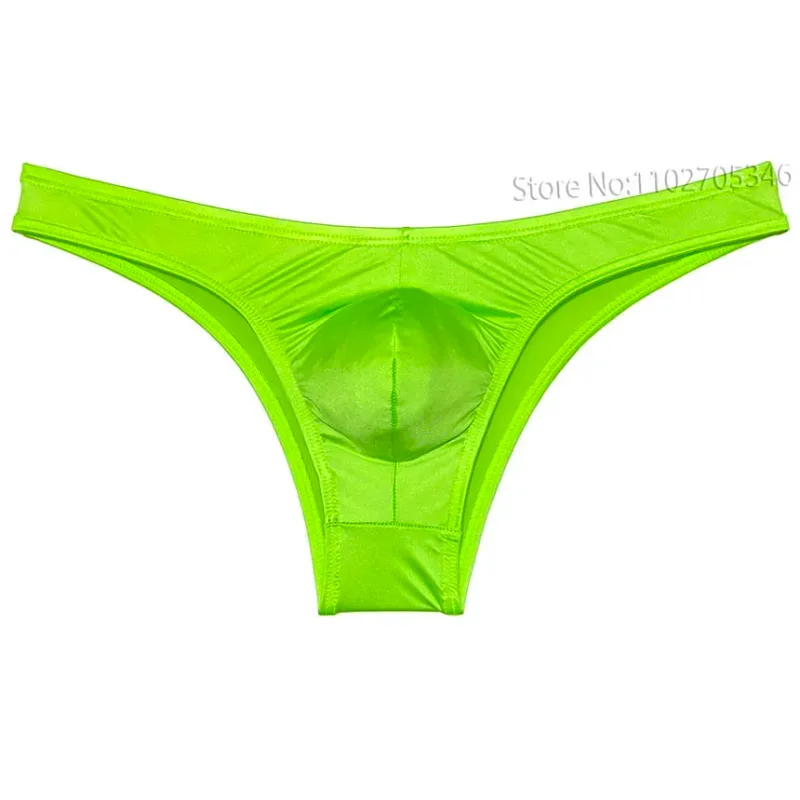 Silky Smooth Bikini Briefs Men's Enhance Pouch Micro Underwear Slip Sexy Beach Briefs Breathable Sissy Panties Pool