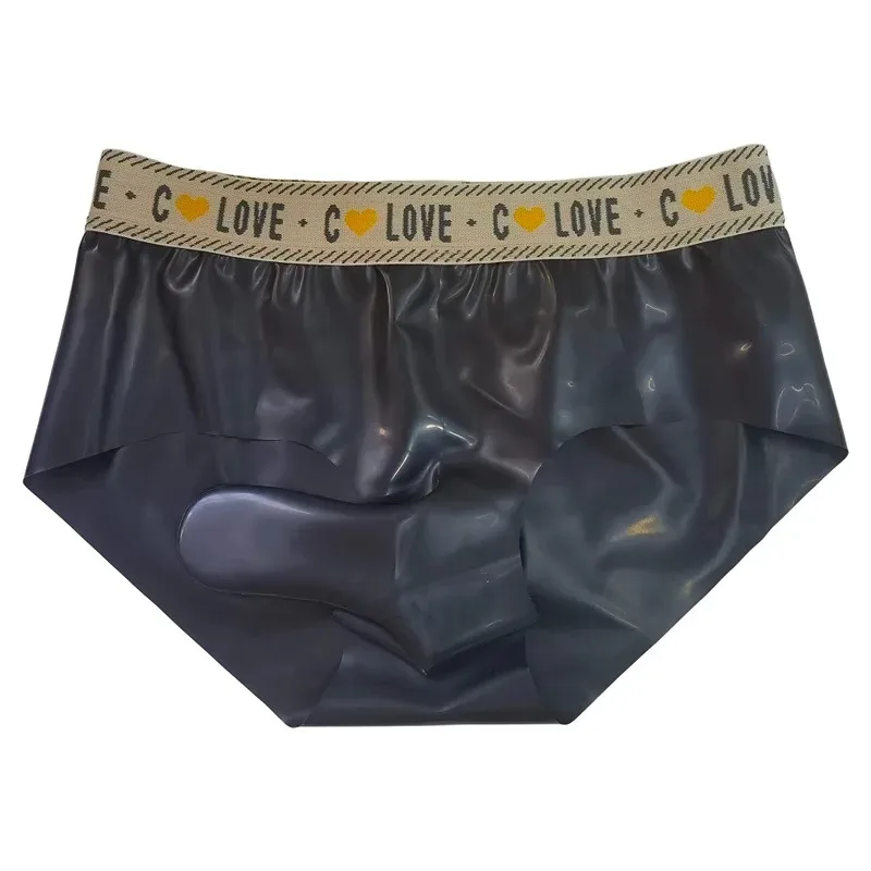 Gays Sexy Penis Sleeves Briefs for Men JJ Rubber Bag Hip Gun Bullet Separation Self Rolling Leak Proof Rubber Airplane Underwear