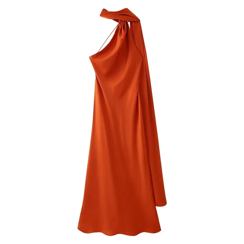 High Street Women Σέξι Κομψό Μακρύ Φόρεμα Γυναικεία Μόδα Πράσινο Σατέν Πάρτι Maxi Vestidos