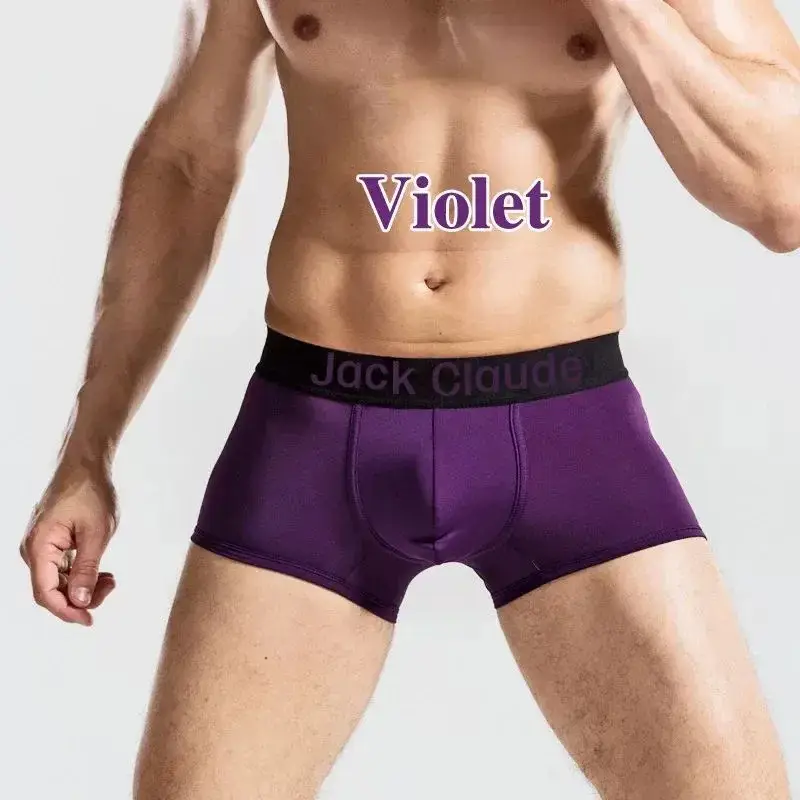 5Pcs/Men's Underwear Men Short Antibacterial Comfortable Sexy Boxer 3D Large Pouch Casual Solid Color Underwear Boxer MenPanties
