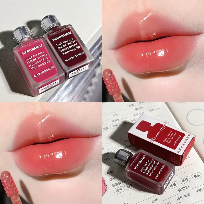 Water-Glow Mirror Lip Gloss μακράς διαρκείας ενυδατική ενυδατική απόχρωση χειλιών μακιγιάζ Κραγιόν που λαμπρύνει την επιδερμίδα Κορεάτικα γυναικεία καλλυντικά