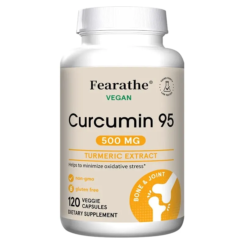 Curcumin - 95% Curcuminoids - Highly Absorbed Turmeric Supplement for Joint Health Comfort & Flexibility - 120 Capsules