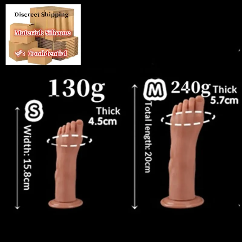 Tapón Anal estilo pies, tapón Anal grande de silicona, consolador masturbador profundo, estimulador dilatador, consolador Anal, juguete sexual para adultos para mujeres