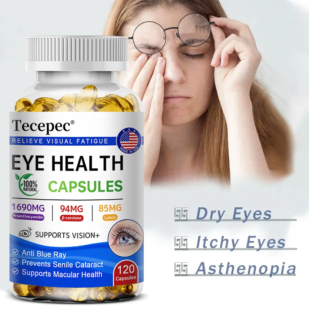 Lutein +Proanthocyanidin - Super Vision Support Supplement Supports Eye Health 120 Softgels