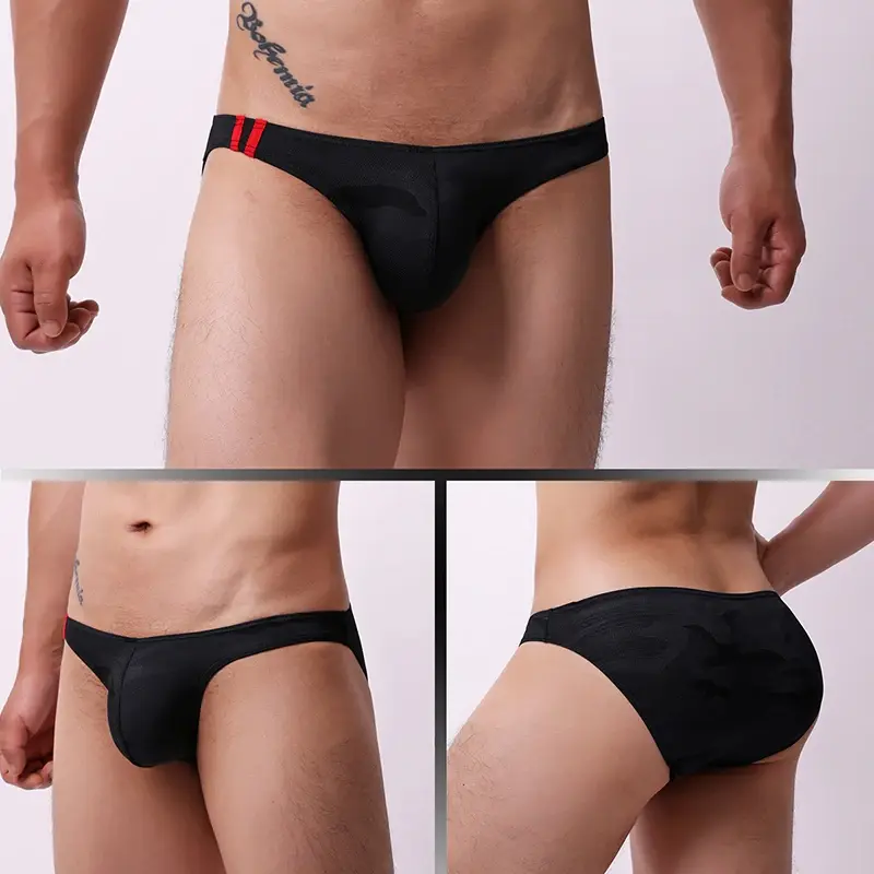 Men's Underwear Breathable Panties Fashion Printed Underpants Low Waist Lingerie Briefs