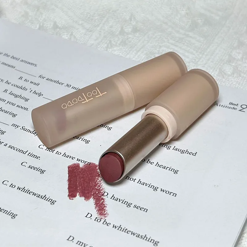 Toot Dodo Matte Lip Mud Cool Brown Lage verzadiging Waterproof Langdurige Misty Lip Makeup