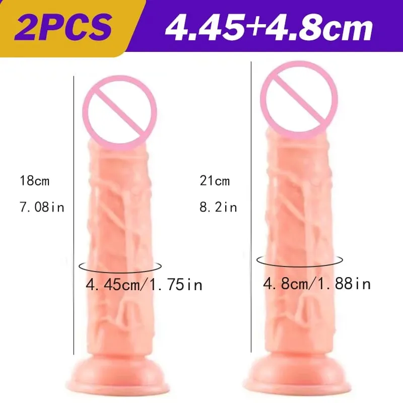 Realistic Flesh Colored Silicone Dildo with Suction Cup Soft Butt Plug Adult Sex Toy for Women And Men Realistic Soft Dildo