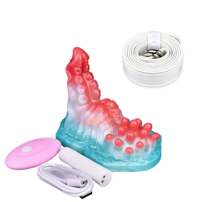 Wireless Control Silicone Octopus/Granule Sex Grinder Strapon Grinding Hump Friction Vibration Massage Female Masturbation