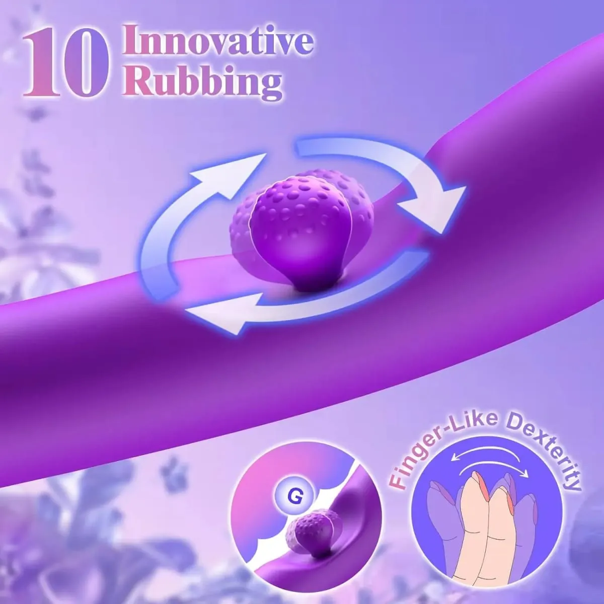 G Spot Rabbit Vibrátor 3 az 1-ben 360°-ban forgatható Erőteljes csiklóstimulátor Puha szilikon felnőtt termék szexjáték női párnak