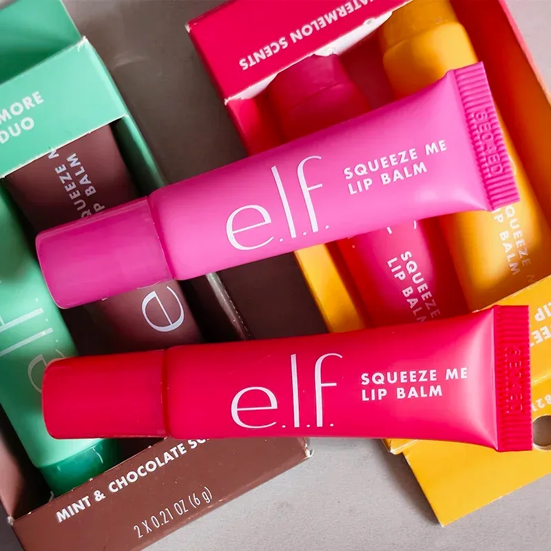 Hot Sale New Elf Bubblegum-Cherry Mango-Watermelon Lasting Moisturizer Lip Gloss Lip Balm & 8 Colors Cream Blush Brand Cosmetics