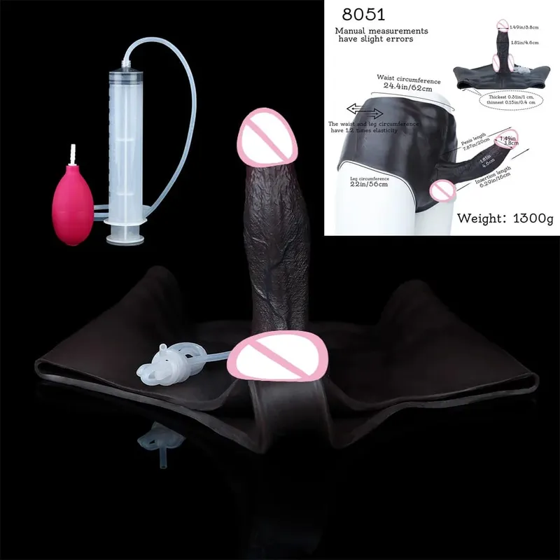 Tapón Anal de silicona, consolador para chorros, bragas con músculos abdominales, pene sólido, masturbador Anal vaginal, juguete sexual para mujer