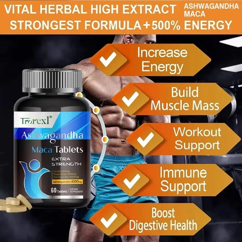 Ashwagandha Maca Tablets - Ανδρικό Συμπλήρωμα - Endurance για Άντρες