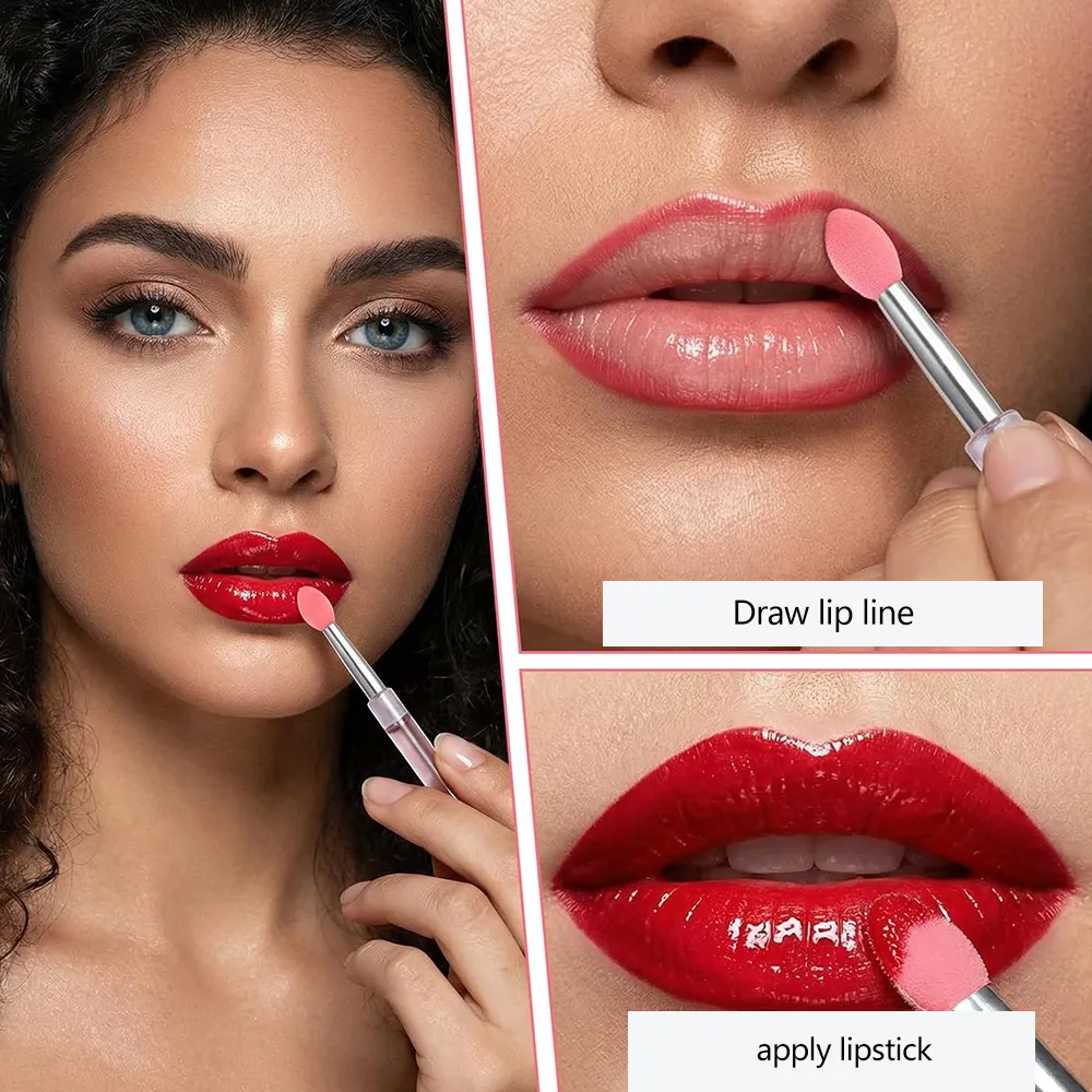 3/15 Buah Aplikator Masker Bibir Silikon Alat Lipstik Transparan Kuas Bibir Dapat Digunakan Kembali untuk Kuas Eyeshadow Lip Gloss Alat Rias
