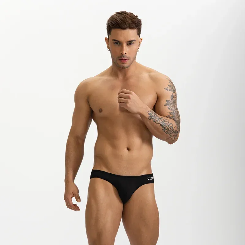 3Pack Mens Underpants Low Waist Briefs U Convex Bag Moisture-wicking Comfortable Sexy Mens Bikini 3256812265867383