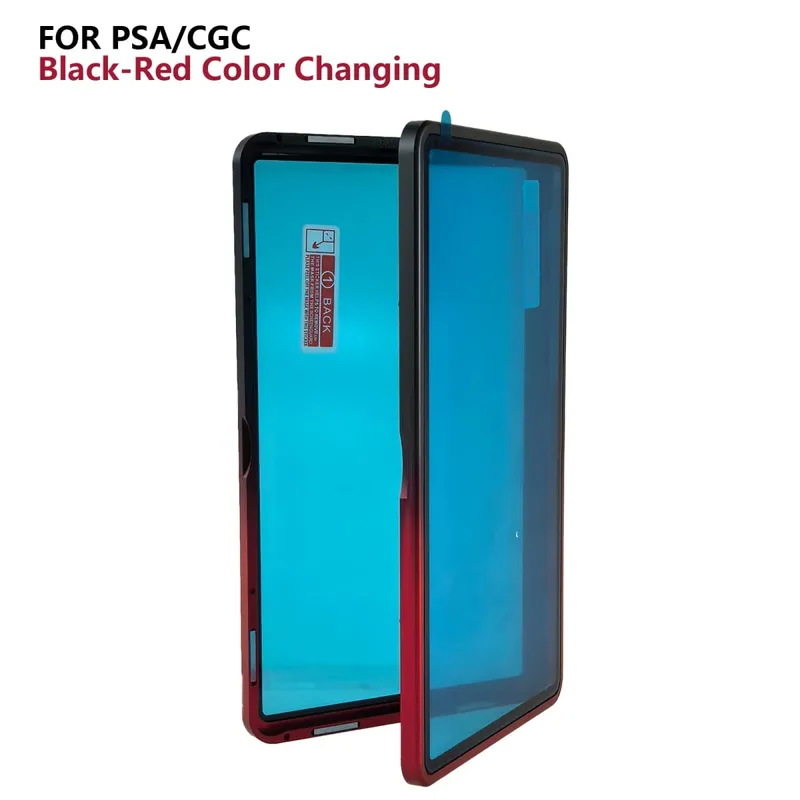 Casing Pelindung Kartu Bertingkat Aloi Aluminium Warna Gradien untuk Tempat Pajangan Bumper Kartu Perdagangan Tahan Gores UV & BGS PSA/BGS