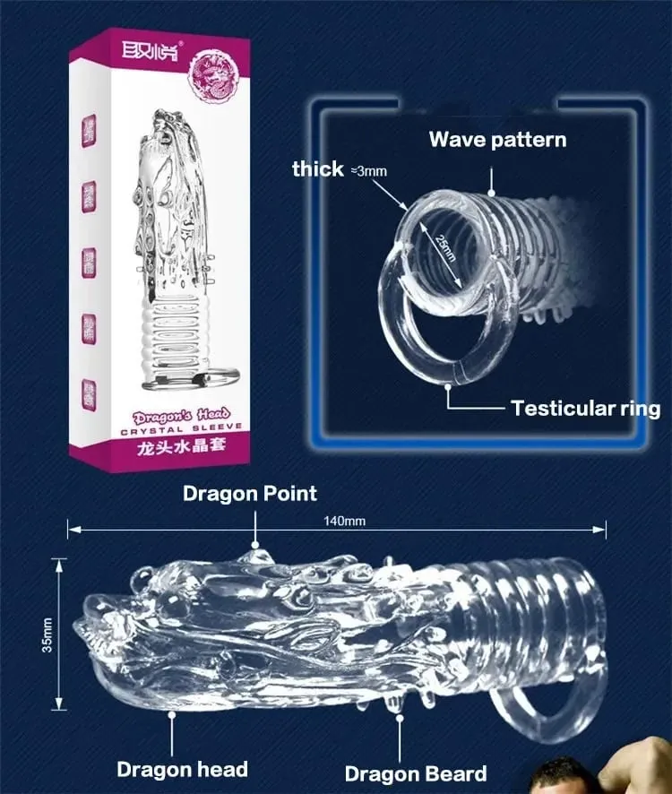 4 Types Thicken Penis Enlarge Sleeve Reusable Condom Cock Extender Delay Ejaculation Sex Toys for Men Intimate Goods