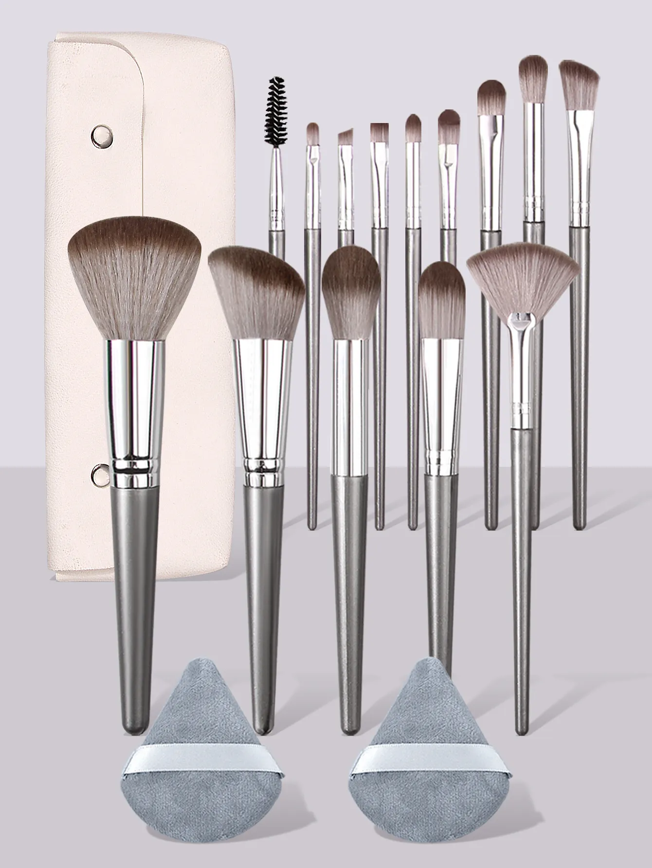 17-delige make-upborstelset Zacht pluizig professioneel cosmetisch foundationpoeder Oogschaduw Kabuki Blending Make-upborstel Beauty Tool