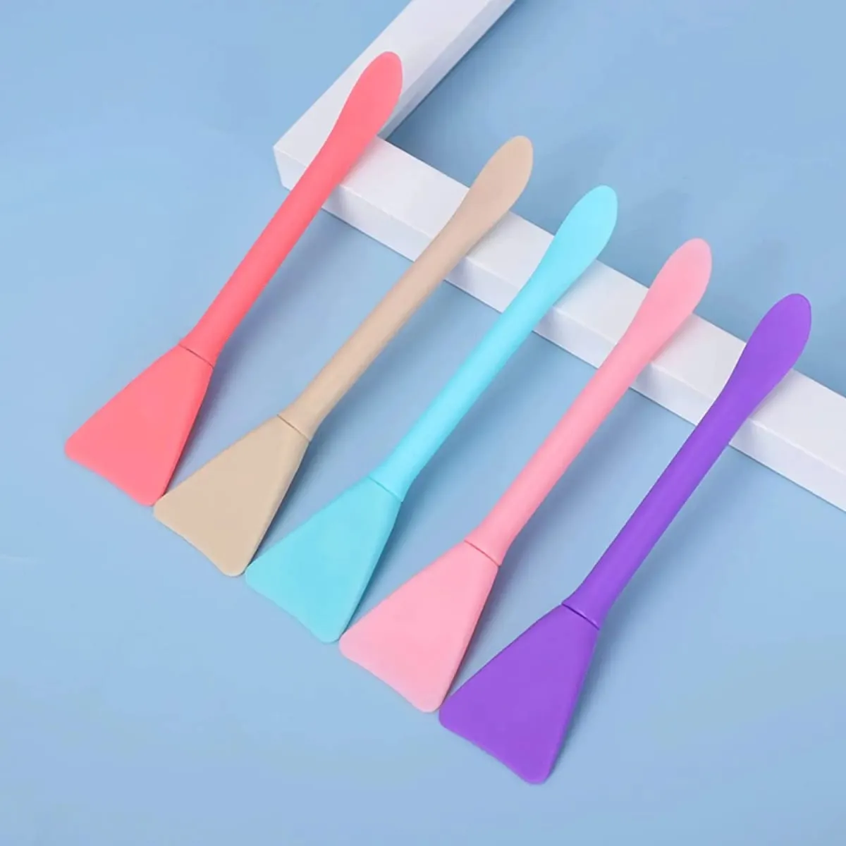 5pcs Silicone Face Mask Brushes Makeup Spatula Applicator Skincare Spatula Lotion Face Cream Applicator Spa Makeup Tools