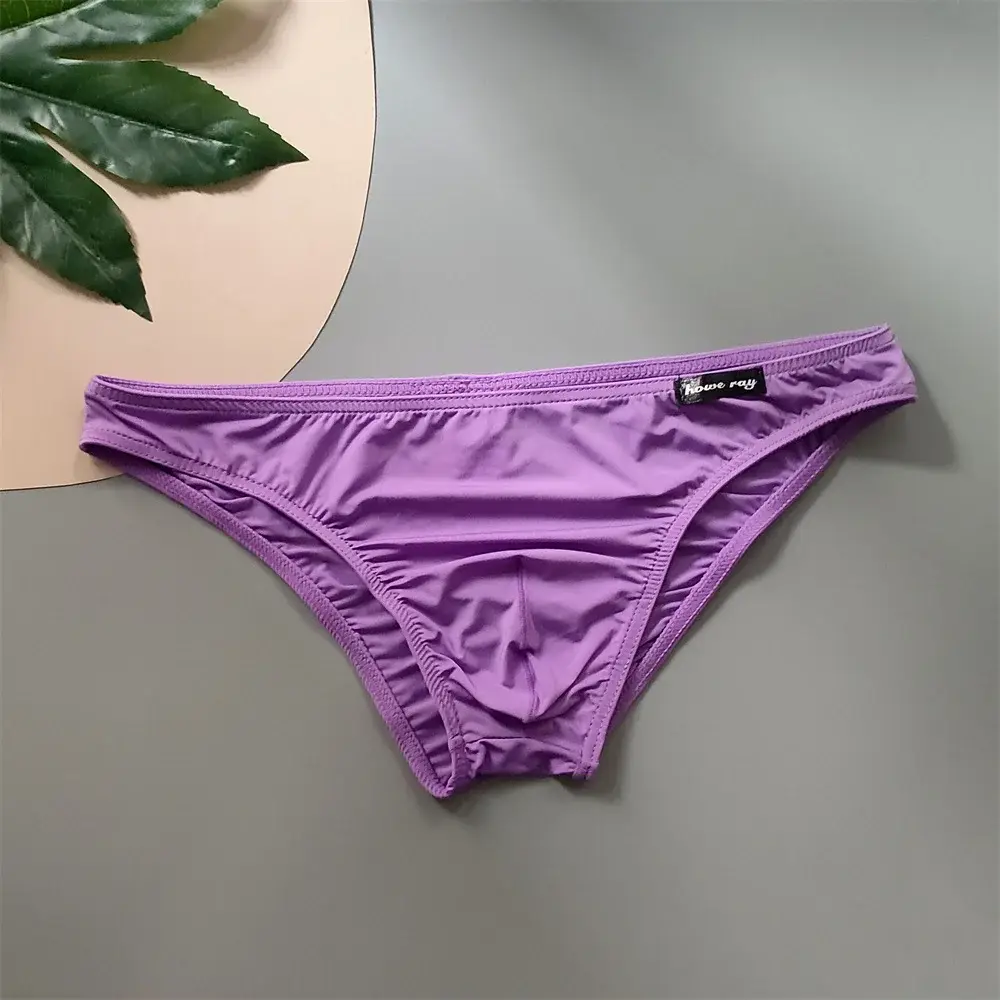 Ice Silk Underwear Men Pouch Underwear Male Elastic Belt Panties Sexy Plus Size Bikini Slips Hombre Seamless Lingerie